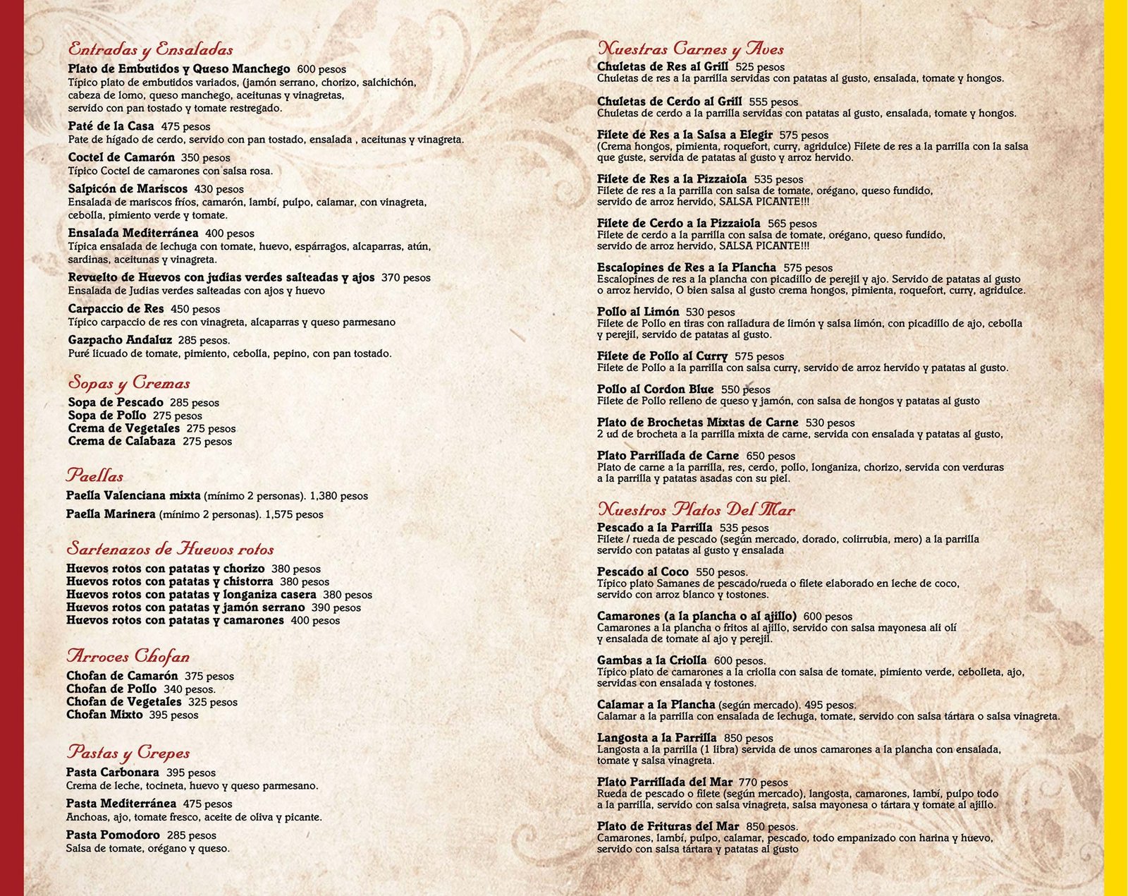 taberna mediterranea bar restaurant in samana town spanish style restaurant menu online